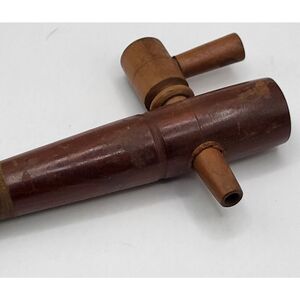 Czechosklovakia Labelled Wooden Lathed Tap 5in wide